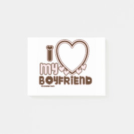 i luv brun bf post-it block