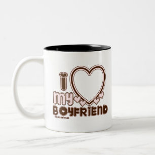 i luv brun bf Två-Tonad mugg