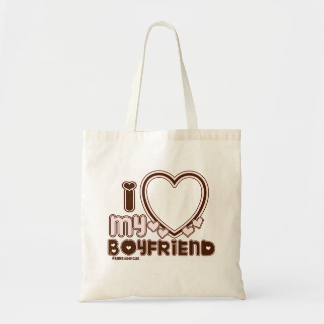 i luv brun bf tygkasse (Framsidan)