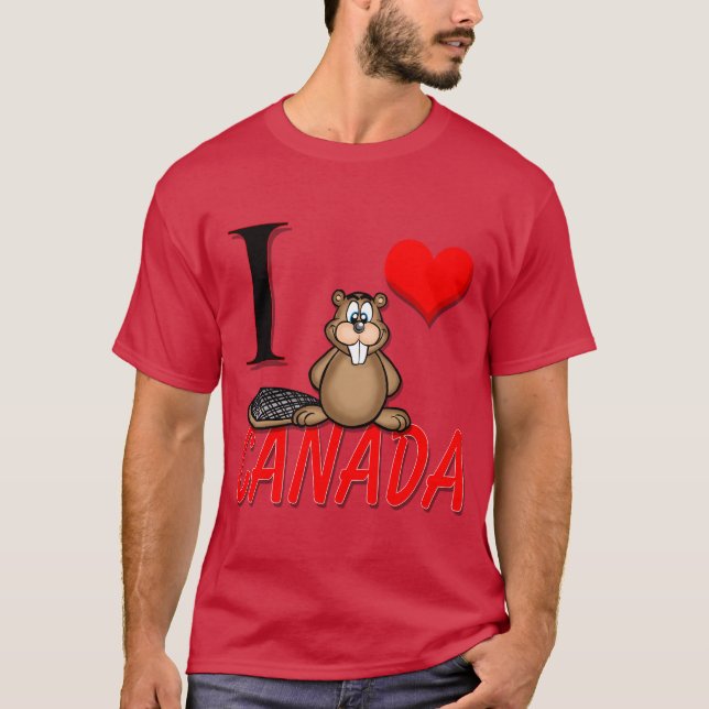 I Luv Canada T Shirt (Framsida)