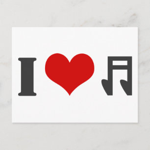 I Luv Music Vykort