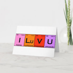 I LuV U romantiskt nervvalentinkort Helgkort