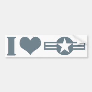 I Luv USA Bumper Sticker Bildekal