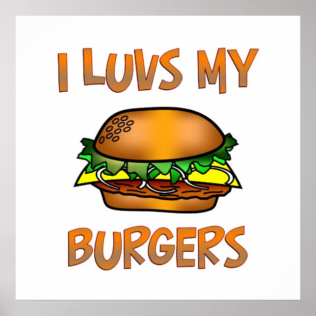 I Luvs Burgers Poster (Framsidan)