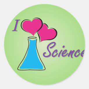 I LV Science Runt Klistermärke