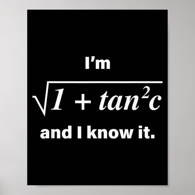 I’m 1 + Tan 2 C And I Know It New  Poster (Framsidan)