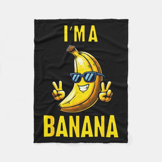I’m A Banana Funny Cartoon Humor Design  Fleecefilt (Framsidan)