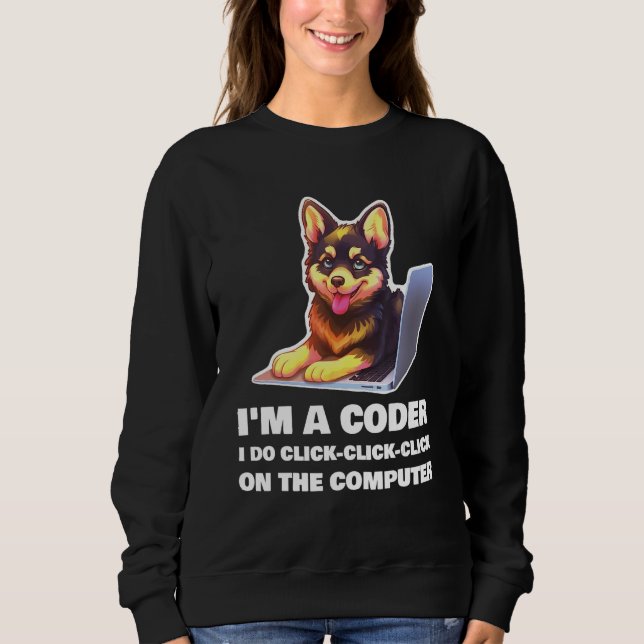 I m a Coder I Do Click Click Click On The Computer T Shirt (Framsida)