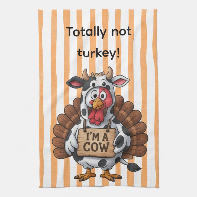 I’m a Cow Turkey | Funny Thanksgiving Disguise Kökshandduk (Vertikal)