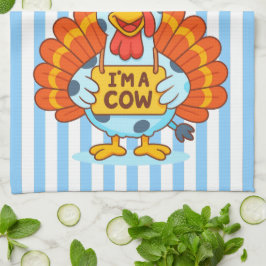 I’m a Cow Turkey | Funny Thanksgiving Disguise Kökshandduk