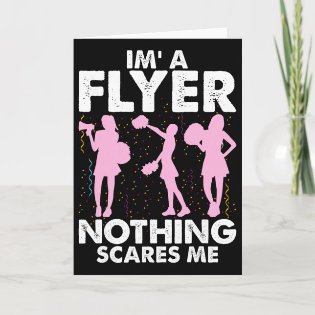 I’m A Flyer Nothing Scares Me Cheer Cheerleading C Kort (Framsida)