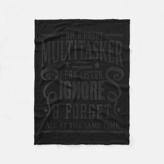 I’m A Great Multitasker, Sarcastic Quotes Funny  Fleecefilt (Framsidan)