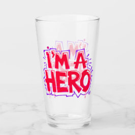 I’m a Hero Graffiti Bold Neon Street Art Statement Glaskopp