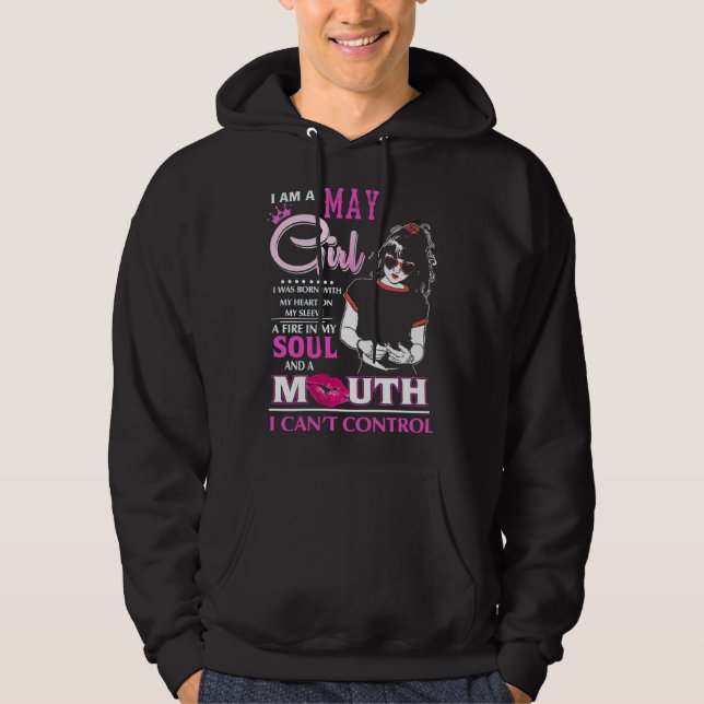 I m An May Women Queen Born In May Hoodie (Framsida)