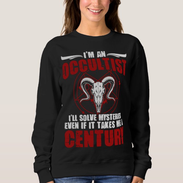 I m An Occultist Satanic Witchcraft Baphomet Goth  T Shirt (Framsida)