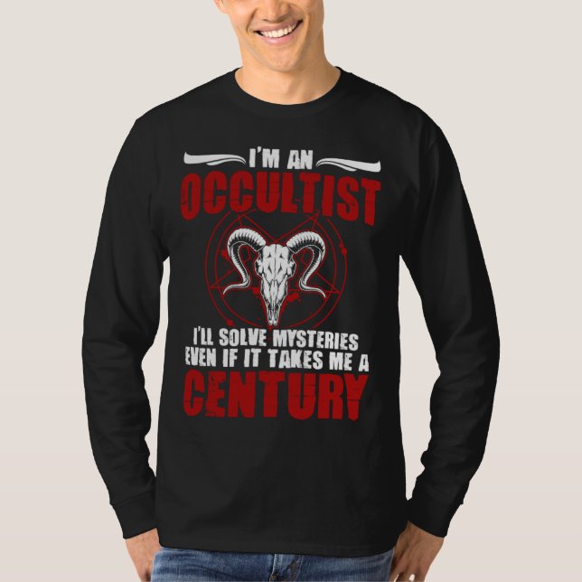 I m An Occultist Satanic Witchcraft Baphomet Goth  T Shirt (Framsida)