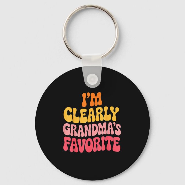 I’m Clearly Grandma’s Favorite Funny Granddaughter Nyckelring (Framsida)