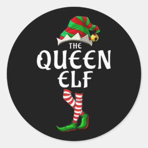 i m drottningelf t-skjortan som matchar christmas runt klistermärke