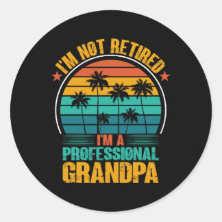 I&# m ej pensionerad I&# m en Professionell farf Runt Klistermärke