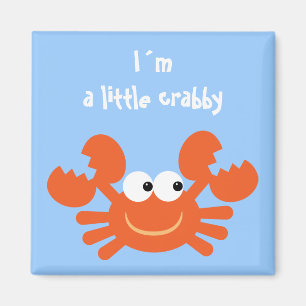 I´m en lite crabby rolig tecknadkrabbamagnet magnet