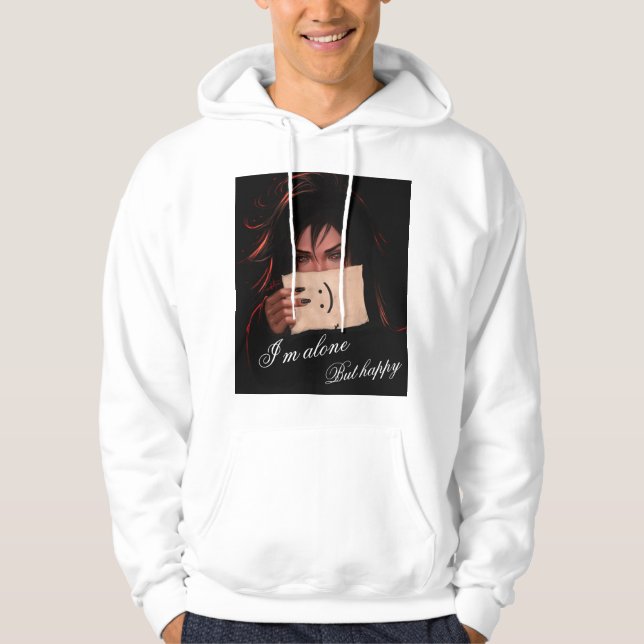 i m ensam men lycklig Hoodies & sweatshirtss Hoodie (Framsida)