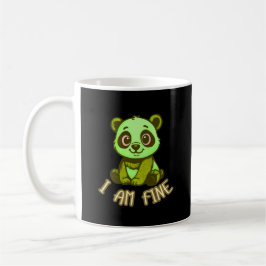 I’m Fine Panda Cartoon Funny Everyday Mood Coffee Kaffemugg