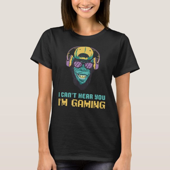 I m gaming Ich kann dich nicht hören ich zocke Gam T Shirt (Framsida)