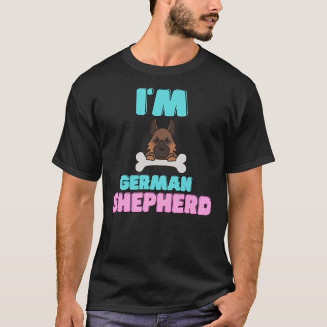 I M German Shepherd T Shirt (Framsida)