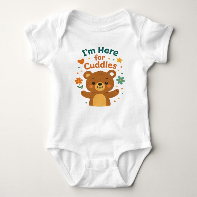 I’m Here for Cuddles 🐘💪✨ T Shirt (Framsida)