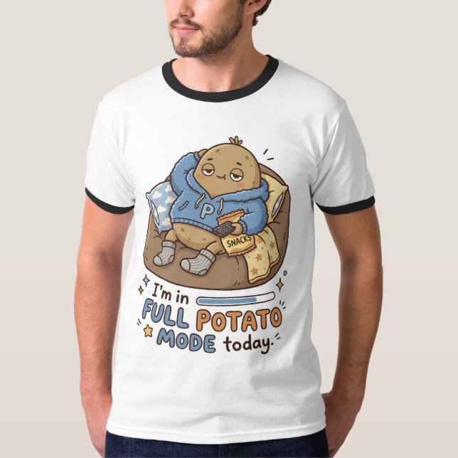 I’m in full potato mode today| Couch Potato Potato T Shirt (Framsida)
