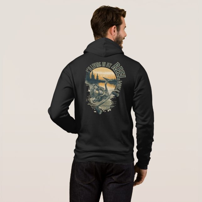 I’m Living in My | Funny Fisherman Gift | Outdoor  T Shirt (Hel baksida)
