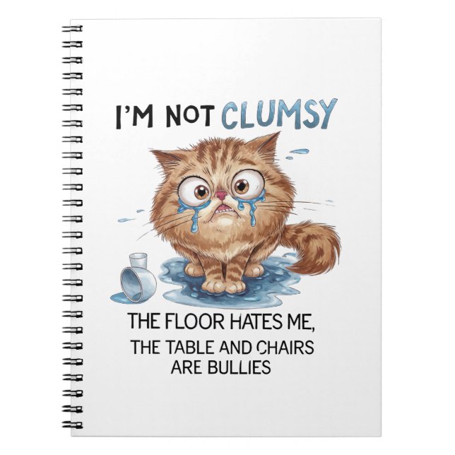 I’m Not Clumsy the Flor Hates Me  Anteckningsbok (Framsidan)