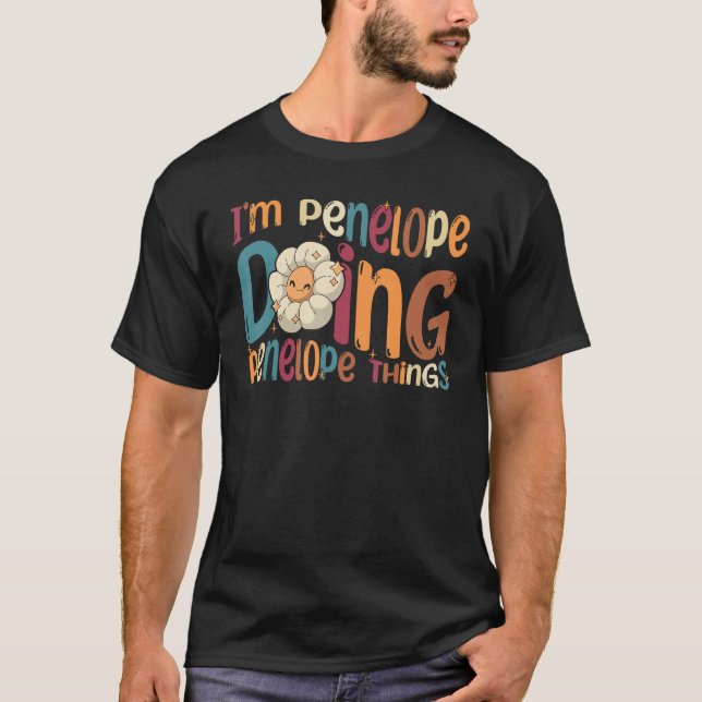 I m Penelope Doing Penelope Things Groovy Retro Pe T Shirt (Framsida)