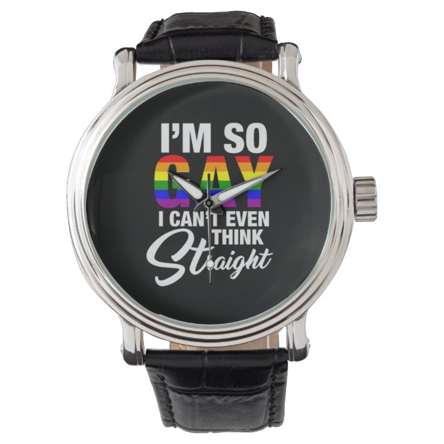 I’m so Gay - Gay Pride Homo Homosexual lgbt Armbandsur (Framsida)