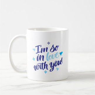 I’m So In Love With You Navy & Aqua Mug Kaffemugg