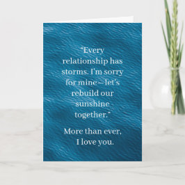 I’m Sorry Relationship Card | Elegant Apology Kort