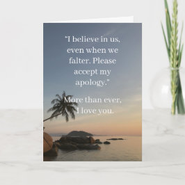 I’m Sorry Relationship Card | Elegant Apology Kort