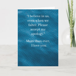 I’m Sorry Relationship Card | Elegant Apology Kort