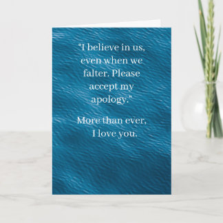 I’m Sorry Relationship Card | Elegant Apology Kort