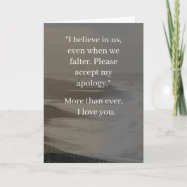 I’m Sorry Relationship Card | Elegant Apology Kort
