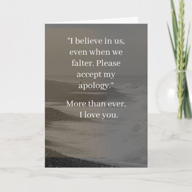 I’m Sorry Relationship Card | Elegant Apology Kort (Framsida)