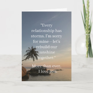 I’m Sorry Relationship Card | Elegant Apology Kort