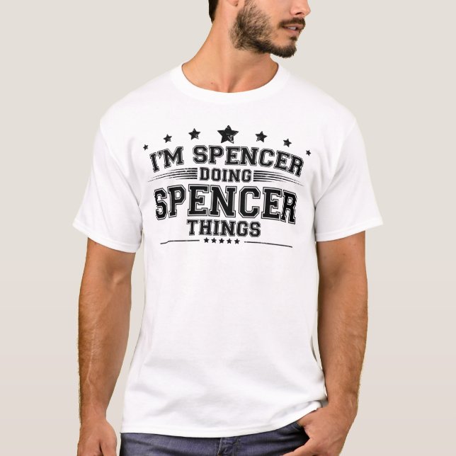 i’m Spencer do Spencer sak T Shirt (Framsida)