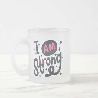 I’m Strong Motivational Typography Design Frostad Glasmugg