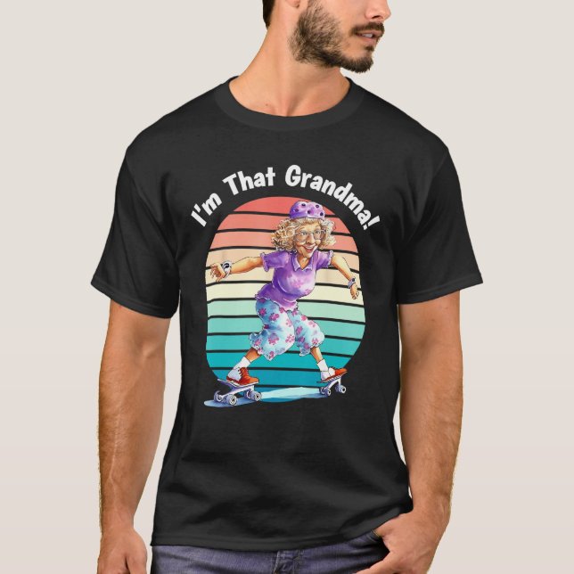 I m That Grandma Motorcycle Cool Fun T Shirt (Framsida)