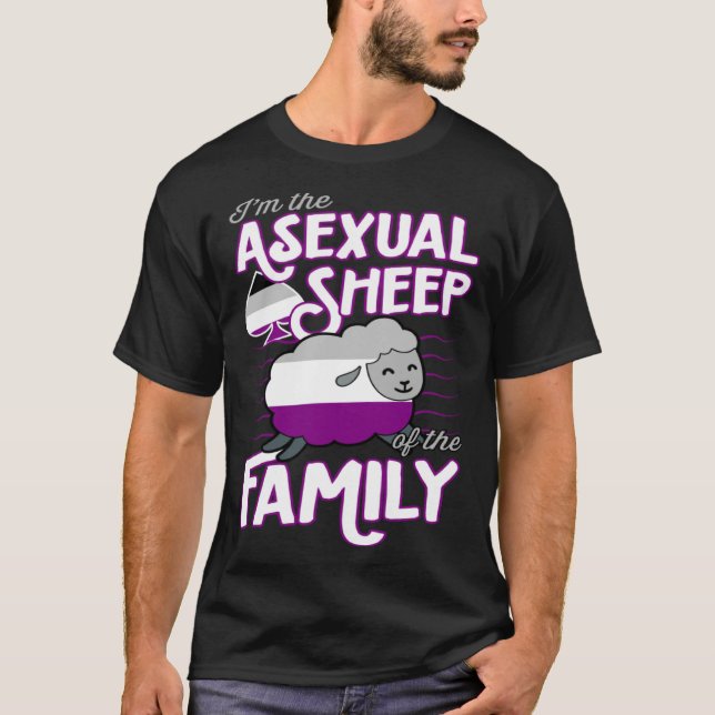 I m The Asexual Sheep Of My Family  Ace Pride Aest T Shirt (Framsida)