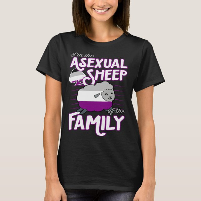 I m The Asexual Sheep Of My Family  Ace Pride Aest T Shirt (Framsida)