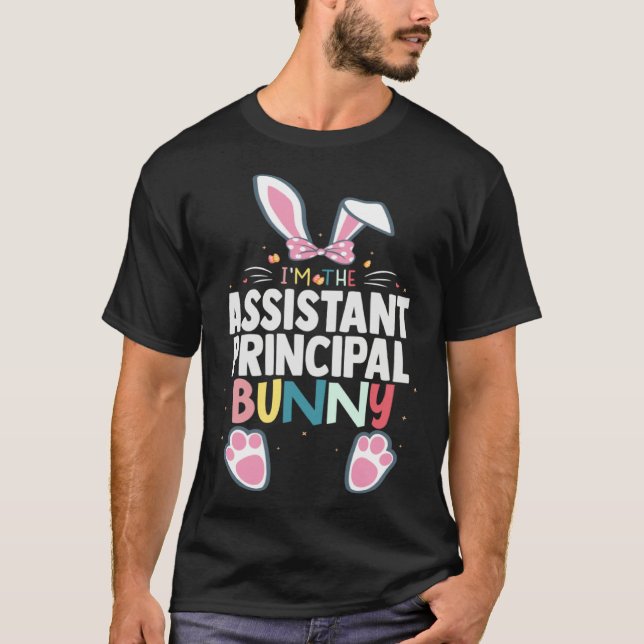 I m The Assistant Principal Bunny Easter Day Rabbi T Shirt (Framsida)