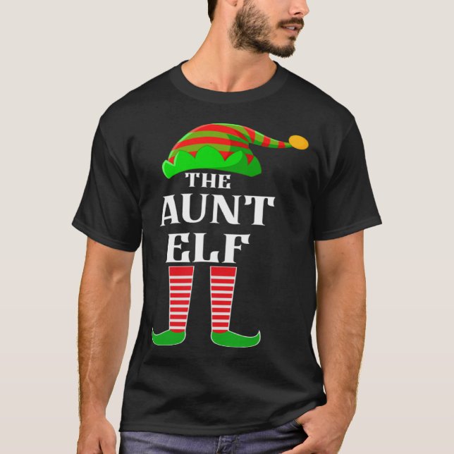I m the Aunt Elf Family Matching Costume Christmas T Shirt (Framsida)