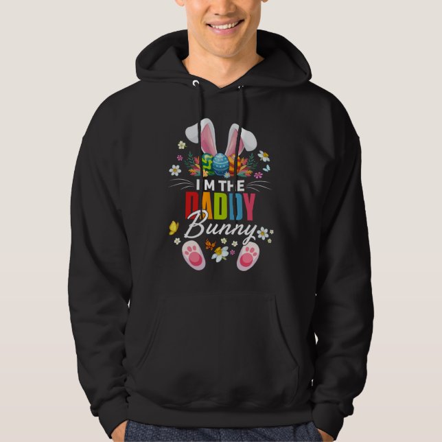 I m The Daddy Bunny Matching Family Easter Day Par Hoodie (Framsida)